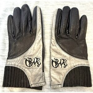 Harley Davidson Womens Leather Motorcycle Gloves Size Large Black Grey Travel